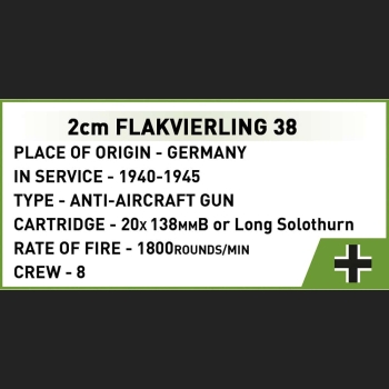 Sd.Kfz. 7/1 496 Kl 1:35 HC WWII– 2cm Flakvierling 38 Executive Edition